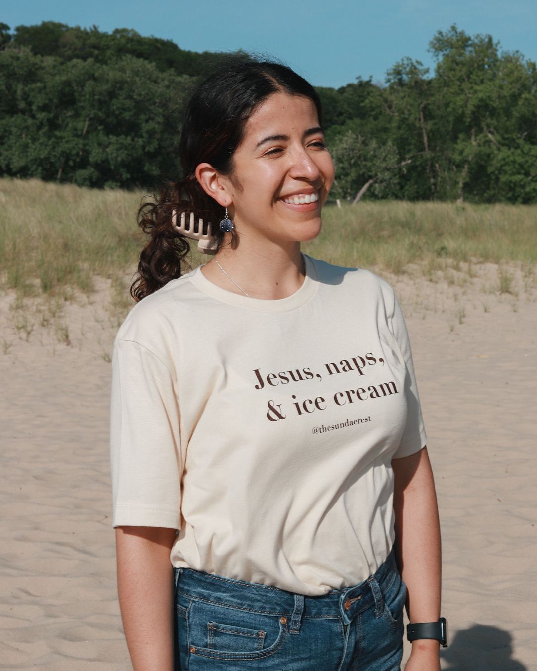 🍦 Jesus, Naps, and Ice Cream T-Shirt (Cream)