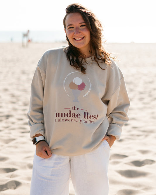 🍦 Cream Signature Sundae Rest Crewneck: A Slower Way to Live