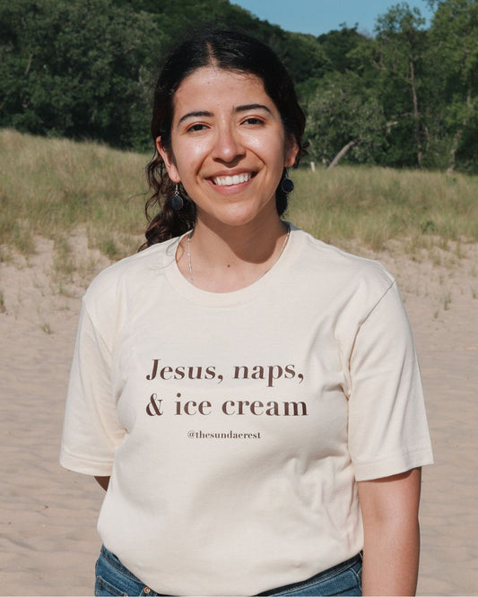 🍦 Jesus, Naps, and Ice Cream T-Shirt (Cream)